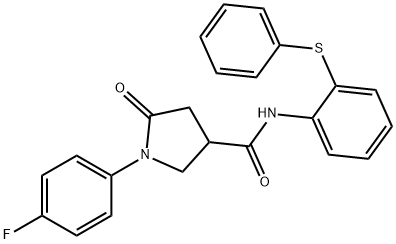 1-(4-fluorophenyl)-5-oxo-N-[2-(phenylsulfanyl)phenyl]pyrrolidine-3-carboxamide Struktur