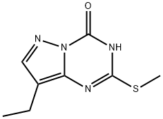 8-乙基-2-(甲硫基)吡唑并[1,5-Α][1,3,5]三嗪-4(1H) - 酮 結構式