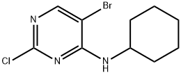 5-bromo-2-chloro-N-cyclohexy-4-Pyrimidinamine Struktur