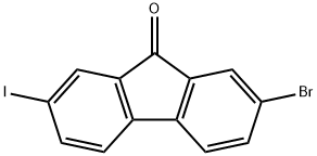 2-bromo-7-iodofluoren-9-one Struktur