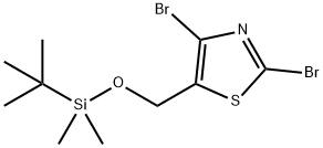 2,4-Dibromo-5-(((tert-butyldimethylsilyl)oxy)methyl)thiazole Struktur