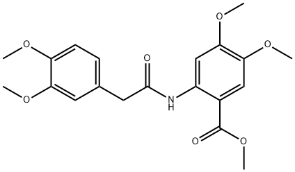 methyl 2-{[(3,4-dimethoxyphenyl)acetyl]amino}-4,5-dimethoxybenzoate Struktur