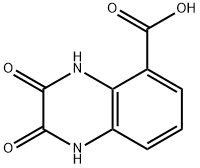 1,2,3,4-tetrahydro-2,3-dioxo-5-quinoxalinecarboxylic acid Struktur