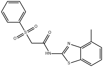 N-(4-methyl-1,3-benzothiazol-2-yl)-2-(phenylsulfonyl)acetamide Struktur