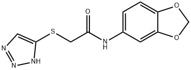 N-(1,3-benzodioxol-5-yl)-2-(1H-1,2,3-triazol-5-ylsulfanyl)acetamide Struktur