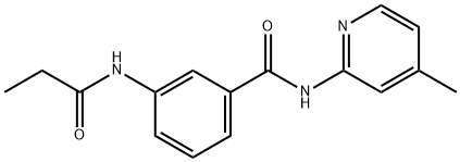 N-(4-methylpyridin-2-yl)-3-(propanoylamino)benzamide Struktur