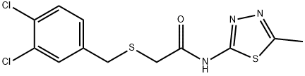 2-[(3,4-dichlorobenzyl)sulfanyl]-N-(5-methyl-1,3,4-thiadiazol-2-yl)acetamide Struktur