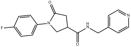 1-(4-fluorophenyl)-5-oxo-N-(pyridin-4-ylmethyl)pyrrolidine-3-carboxamide Struktur