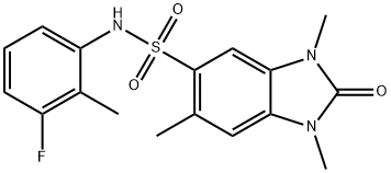 N-(3-fluoro-2-methylphenyl)-1,3,6-trimethyl-2-oxo-2,3-dihydro-1H-benzimidazole-5-sulfonamide Struktur