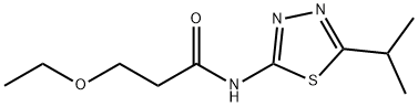 3-ethoxy-N-[5-(propan-2-yl)-1,3,4-thiadiazol-2-yl]propanamide Struktur