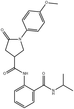 1-(4-methoxyphenyl)-5-oxo-N-[2-(propan-2-ylcarbamoyl)phenyl]pyrrolidine-3-carboxamide Struktur