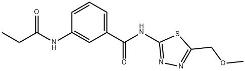 N-[5-(methoxymethyl)-1,3,4-thiadiazol-2-yl]-3-(propanoylamino)benzamide Struktur