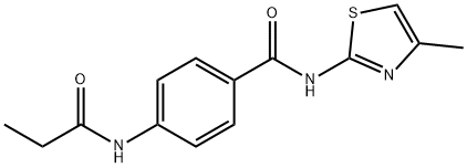 N-(4-methyl-1,3-thiazol-2-yl)-4-(propanoylamino)benzamide Struktur