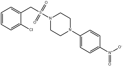 1-[(2-chlorobenzyl)sulfonyl]-4-(4-nitrophenyl)piperazine Struktur