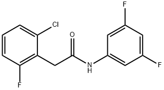 2-(2-chloro-6-fluorophenyl)-N-(3,5-difluorophenyl)acetamide Struktur