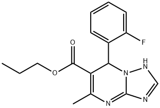 propyl 7-(2-fluorophenyl)-5-methyl-1,7-dihydro-[1,2,4]triazolo[1,5-a]pyrimidine-6-carboxylate Struktur