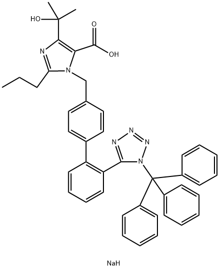 4-(2-hydroxypropan-2-yl)-2-propyl-1-((2'-(2-trityl-2H-tetrazol-5-yl)biphenyl-4-yl)methyl)-1H-imidazole-5-carboxylic acid