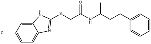 2-[(5-chloro-1H-benzimidazol-2-yl)sulfanyl]-N-(4-phenylbutan-2-yl)acetamide Struktur