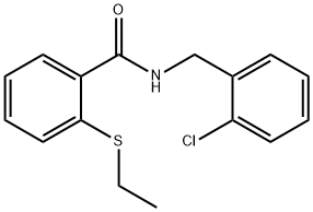 N-(2-chlorobenzyl)-2-(ethylsulfanyl)benzamide Struktur