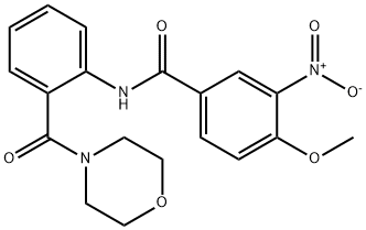 4-methoxy-N-[2-(morpholin-4-ylcarbonyl)phenyl]-3-nitrobenzamide Struktur