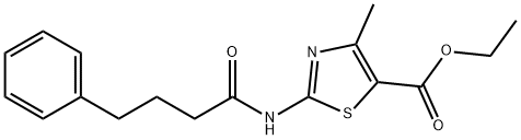 ethyl 4-methyl-2-(4-phenylbutanamido)thiazole-5-carboxylate Struktur