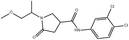 N-(3,4-dichlorophenyl)-1-(1-methoxypropan-2-yl)-5-oxopyrrolidine-3-carboxamide Struktur