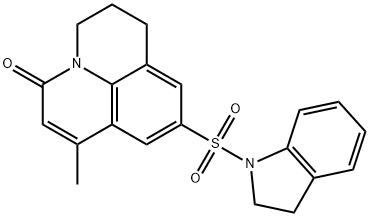 9-(2,3-dihydro-1H-indol-1-ylsulfonyl)-7-methyl-2,3-dihydro-1H,5H-pyrido[3,2,1-ij]quinolin-5-one Struktur