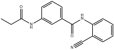 N-(2-cyanophenyl)-3-(propanoylamino)benzamide Struktur