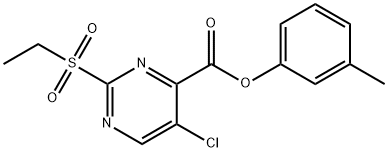 m-tolyl 5-chloro-2-(ethylsulfonyl)pyrimidine-4-carboxylate Struktur