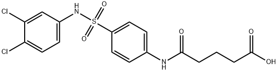 5-((4-(N-(3,4-dichlorophenyl)sulfamoyl)phenyl)amino)-5-oxopentanoic acid Struktur