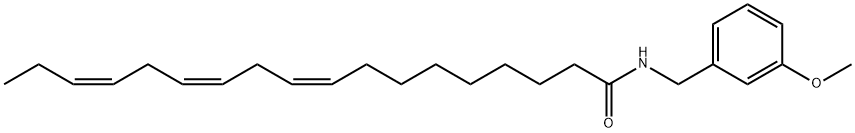 (9Z,12Z,15Z)-N-[(3-Methoxyphenyl)methyl]-9,12,15-octadecatrienamide Struktur