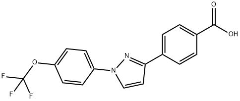 4-(1-(4-(Trifluoromethoxy)phenyl)-1H-pyrazol-3-yl)benzoic acid Struktur