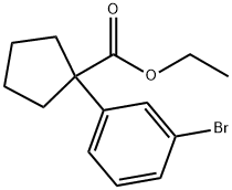 ethyl 1-(3-bromophenyl)cyclopentanecarboxylate Struktur