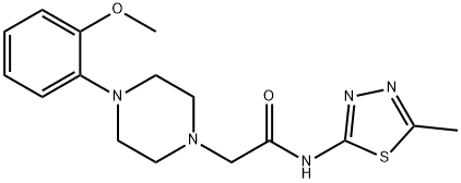 2-[4-(2-methoxyphenyl)piperazin-1-yl]-N-(5-methyl-1,3,4-thiadiazol-2-yl)acetamide Struktur