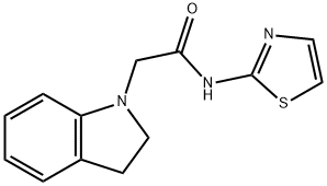 2-(2,3-dihydro-1H-indol-1-yl)-N-(1,3-thiazol-2-yl)acetamide Struktur