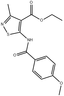 ethyl 5-(4-methoxybenzamido)-3-methylisothiazole-4-carboxylate Struktur