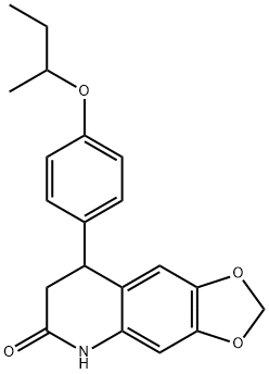 8-[4-(butan-2-yloxy)phenyl]-7,8-dihydro[1,3]dioxolo[4,5-g]quinolin-6(5H)-one Struktur