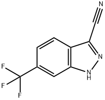 6-(Trifluoromethyl)-1H-indazole-3-carbonitrile Struktur