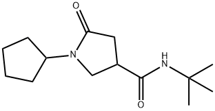 N-tert-butyl-1-cyclopentyl-5-oxopyrrolidine-3-carboxamide Struktur