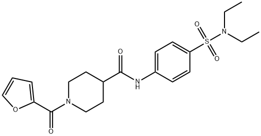 N-[4-(diethylsulfamoyl)phenyl]-1-(furan-2-ylcarbonyl)piperidine-4-carboxamide Struktur