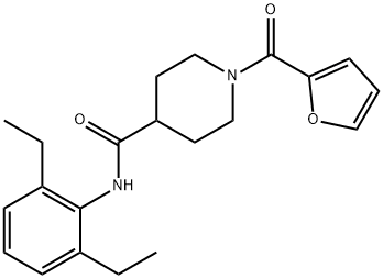 N-(2,6-diethylphenyl)-1-(furan-2-ylcarbonyl)piperidine-4-carboxamide Struktur