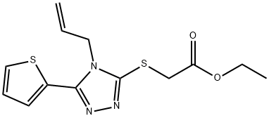 ethyl 2-((4-allyl-5-(thiophen-2-yl)-4H-1,2,4-triazol-3-yl)thio)acetate Struktur