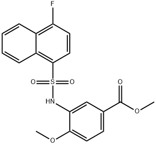 methyl 3-(4-fluoronaphthalene-1-sulfonamido)-4-methoxybenzoate Struktur