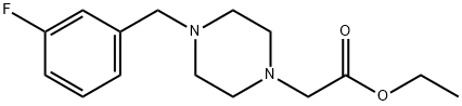 ethyl 2-(4-(3-fluorobenzyl)piperazin-1-yl)acetate Struktur