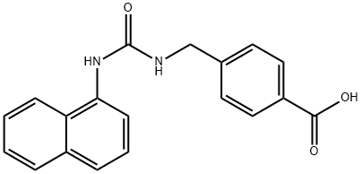 4-((3-(naphthalen-1-yl)ureido)methyl)benzoic acid Struktur