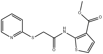 methyl 2-(2-(pyridin-2-ylthio)acetamido)thiophene-3-carboxylate Struktur