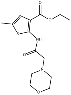 ethyl 5-methyl-2-(2-morpholinoacetamido)thiophene-3-carboxylate Struktur