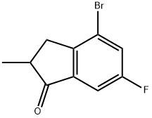 4-Bromo-6-fluoro-2-methyl-2,3-dihydro-1H-inden-1-one Struktur