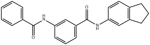 N-(2,3-dihydro-1H-inden-5-yl)-3-[(phenylcarbonyl)amino]benzamide Struktur