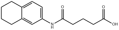 5-oxo-5-(5,6,7,8-tetrahydro-2-naphthalenylamino)pentanoic acid Struktur